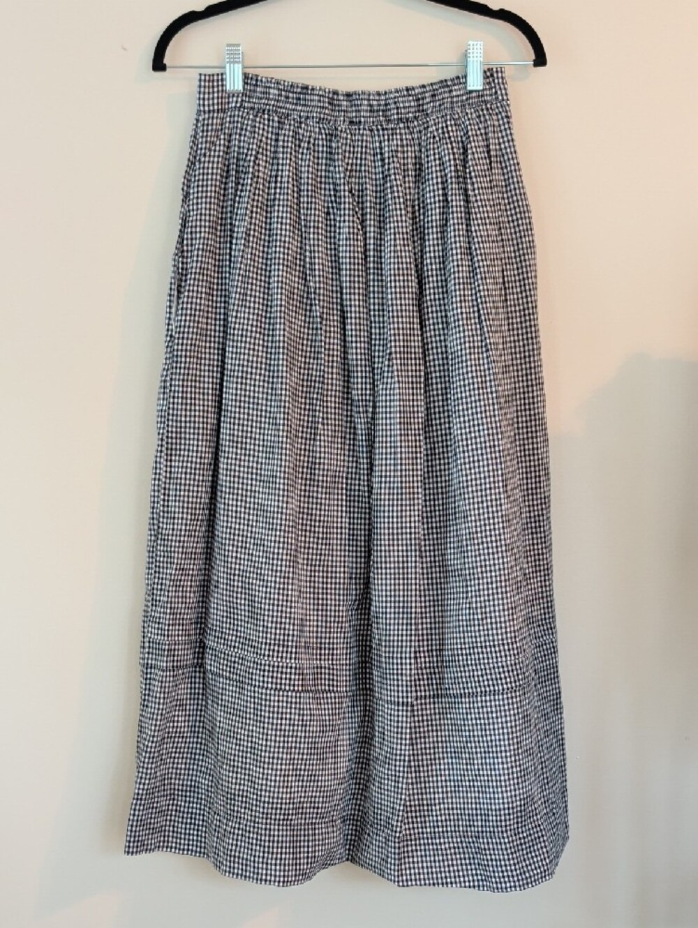 NWT Gap Doen Classic Navy and White Gingham Midi Skirt - Women XS - Picture 5 of 5
